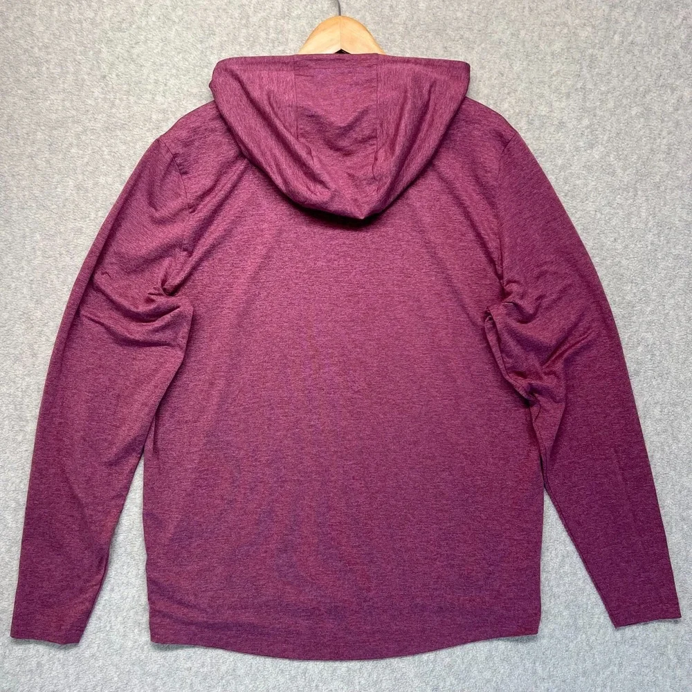 Holderness & Bourne Mens Hideaway Hoodie Pullover Maroon Heather Performance L - Picture 6 of 10